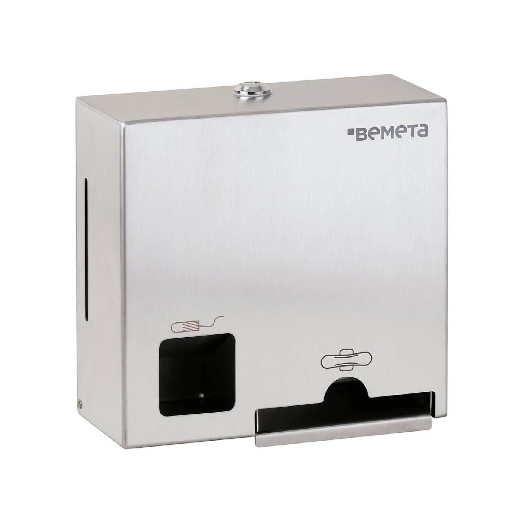 Igefa-Roin_Zásobník na tampony a vložky, nerez, brus, zn. BEMETA