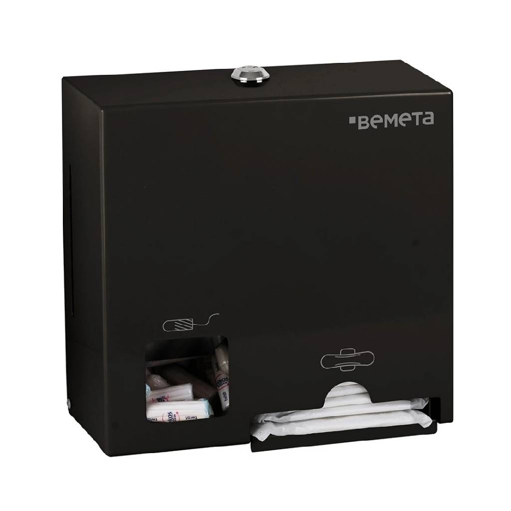 Igefa-Roin_Zásobník na tampony a vložky, nerez, černá